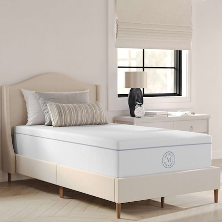 Martha Stewart SleepComplete 12 Inch Twin Medium Dual-Action Cooling Gel and Green Tea Memory Foam Mattress CL-MODD-12T-MS