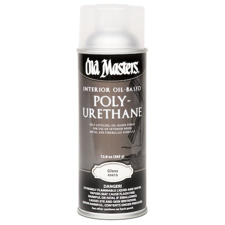 Old Masters 13 Oz Clear Polyurethane Oil-Based Interior Spray Finish, Gloss 49410