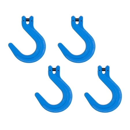 Mytee Products 3/8in G100 Clevis Foundry Hook WLL 8800 LBS for Towing Lifting & Rigging, 4PK FH38-G100x4