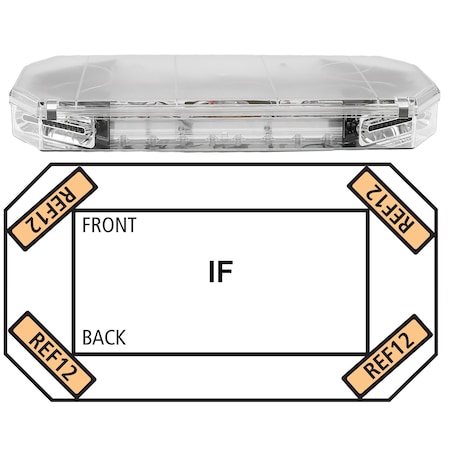 Ecco Minibar, 22", 4 Leds, 12Vdc, 27 Ser, Amber 27-00001-E