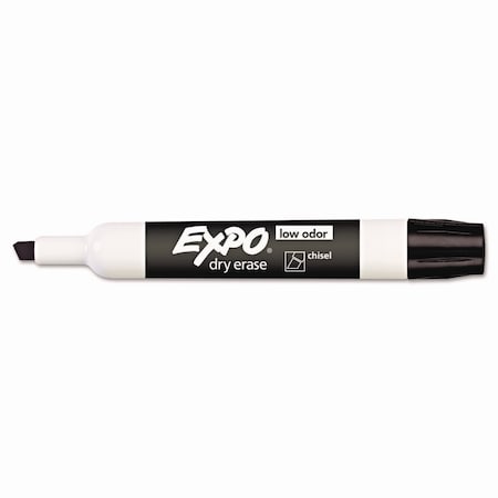 Expo Low-Odor Dry-Erase Marker, Broad Chisel Tip, Black 80001