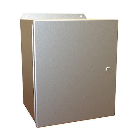 Hammond Latches Electrical Enclosure, 12 in H, 8 in D, 10 in W, 12, 13, 3R, 4, 4X, Aluminum EJ12108AL