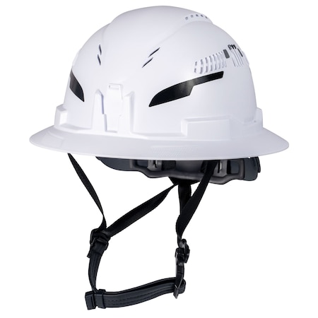 Klein Tools Class C Type-2 Hard Hat, Vented Full Brim, Strap, White, can only 60401T2CND