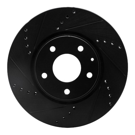 Dynamic Friction Co DFC Brake Rotor - Drilled and Slotted - Black 633-80076L