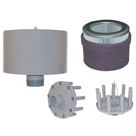 Solberg Filter Silencer, 5" MNPT Inlet, 800 cfm FS-275P-500
