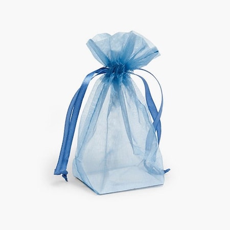 Nashville Wraps Smoke Blue Square Gusseted Sheer Bag, 2.25x2.25x6, 10PK GHB226BL