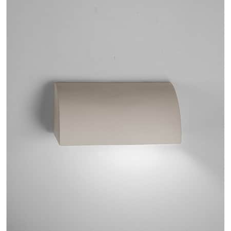 Luxury Lighting Gilly 11 in x 5 in Ceramic Strip Wall Light, Cottonwood Paint Finish, 2PK (2) 200W-00-CW-7