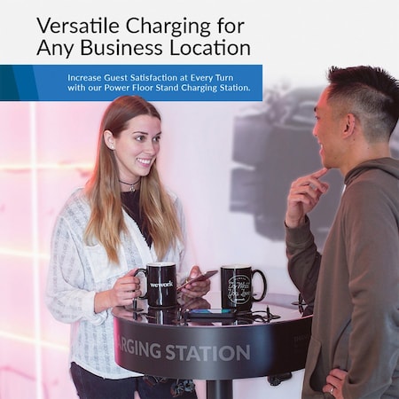 Chargetech ChargeTech Power Table 12-Cable Charging Station - Wired - Mobile Device - Charging Capability - Black CT-300054