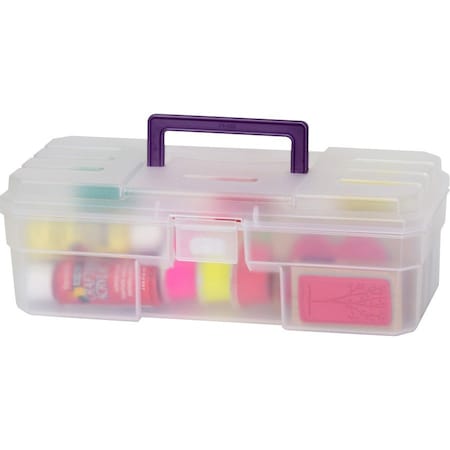 Akro-Mils Supply Storage Box, 12 in L, 6 in W, 4 in H AKM09912CLPUR