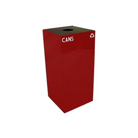 Witt Industries 32 gal Square Scarlet Red, Metal 32GC01-SC