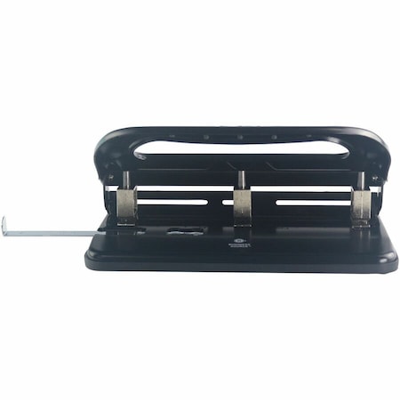 Business Source Manual Paper Hole Punch, Black, Round BSN62897