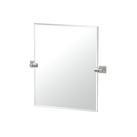 Gatco Mode 24" Frameless Rectangular Mirror, Satin Nickel 5629SM