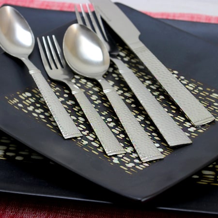 Gibson Home Prato 65 Piece Flatware Set with Wire Caddy 111957.65