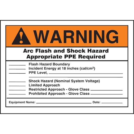 Accuform ANSI WARNING ELECTRICAL SAFETY LABEL LELC320