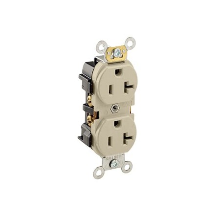 Leviton Industrial Series Heavy Duty Grade Duplex Receptacle, 20 Amp, 125 Volt 5352-I