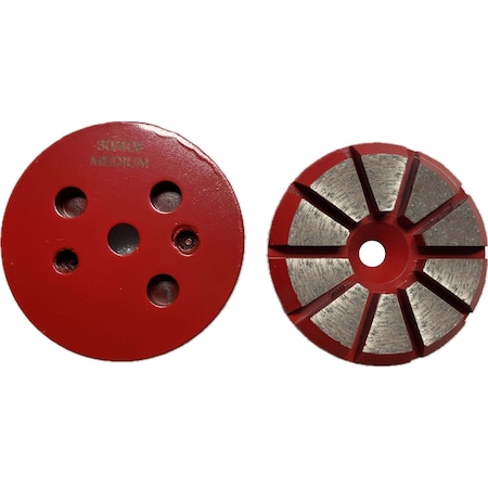 Vantage Product Diamond Grinding Disc for Trapezoid Grinders, 10 Segment Bevel, 30/40 Grit, Medium Bond MD-TQC10SEG-3040M-Bevel