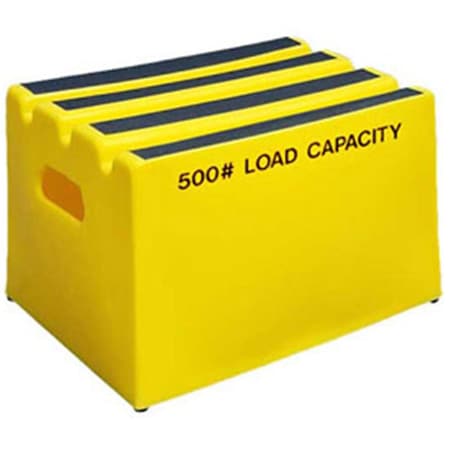 Us Roto Molding 1 Step Plastic Step Stand - Yellow, 19.5 x 14 x 12 in. B2185979