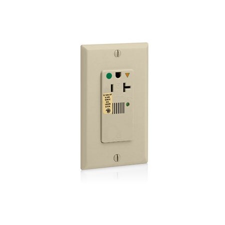 Leviton Surge Protector Receptacle, 20 Amp, 125 Volt, 5-20R NEMA, Ivory 8381-IGI