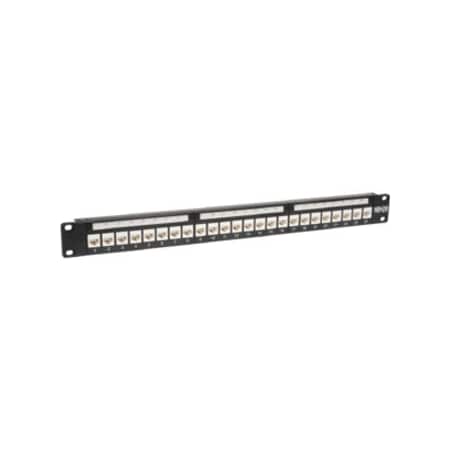 Tripp Lite 24-PORT CAT6 CAT5E PATCH PANEL LOW PROFILE FEED THROUGH RACKMOUNT RJ45 1U TAA N250-024-LP