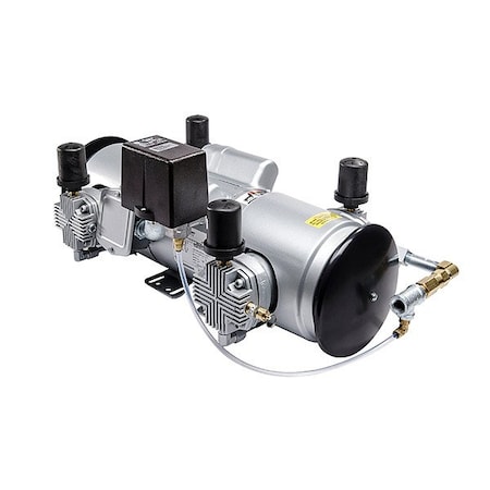 Gast Piston Air Compressor Pump, 8L Series, Reciprocating, 2 hp, 10.5 cfm, 50 psi, Tankless 8LDF-46S-M850X