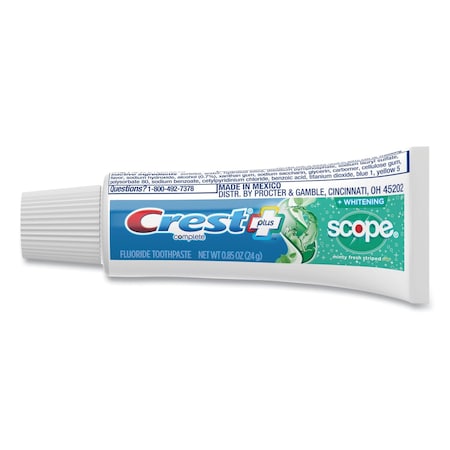 Crest Complete Whitening Toothpaste + Scope, Mint, 0.85 oz Tube, 72PK 80691656