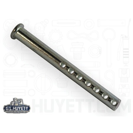 Huyett Universal Clevis Pin, Zinc Plated, 0.250 in Dia x 4.000 in Shank L x 0.109 in Hole Dia CLPUZ-0250-4000