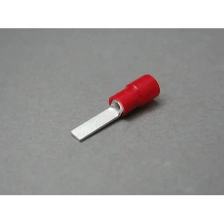 Nichifu Eco-Friendly Polycarbonate Insulated Blade Terminals, AWG 22-16 TMEX BT-1.25-18-RED