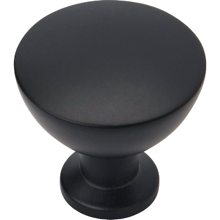 Amerock Grail 1.25'' Dia. Round Matte Black Cabinet Knob BP37330MB