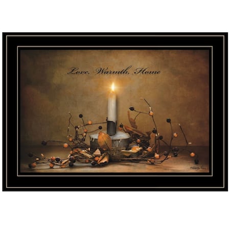 Homeroots Love Warmth Home 2 Black Framed Print Wall Art 405528