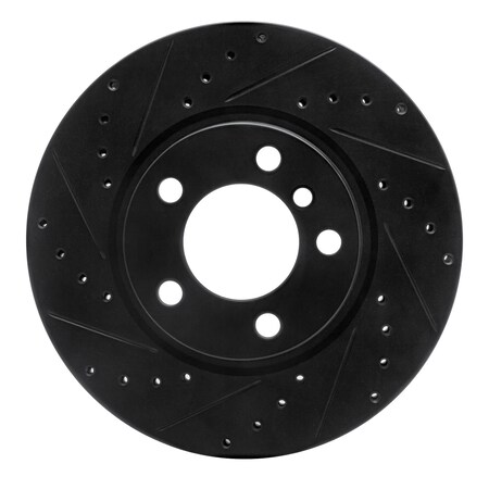 Dynamic Friction Co DFC Brake Rotor - Drilled and Slotted - Black 633-32011L