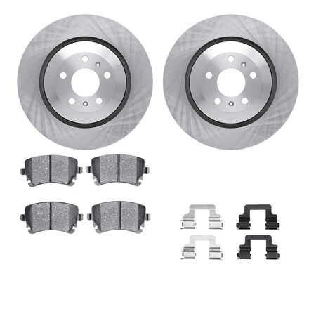 Dynamic Friction Co DFC Rotors with EURO 5000 Ceramic Brake Pads includes Hardware 6612-73184