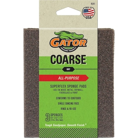 Gator Finishing Sanding Sponge 60 Grit 3PK 4641
