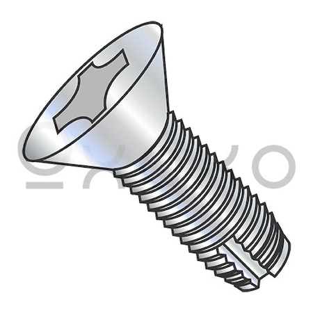 Oxoxo 1/4-20X1 Phillips Flat Thread Cutting Screw Type 1 Fully Threaded Zinc, 3000PK 162418