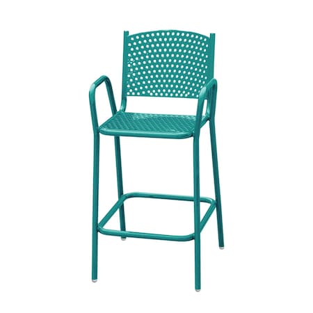 Leisure Craft 42" Tall Bar Height Perforated Chair, Teal C2-PERF-TEAL