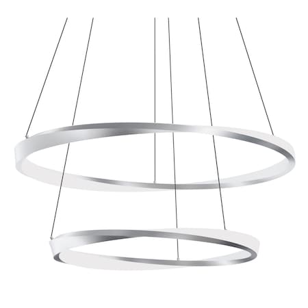 Afx Oberon - 40in Double LED Pendant - 60W - Satin Nickel OBRP3240LAJUDSN