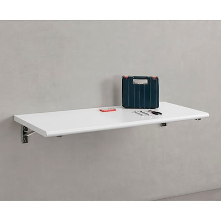 Global Industrial Folding Wall Mount Workbench, 60 x 24", 5/8" Plastic Laminate Top 293664