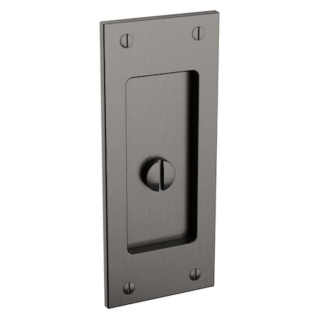 Baldwin Baldwin Small Santa Monica Privacy Set 2-1/2in Backset Sliding Door Lock Graphite Nickel Finish PD006076PRIV