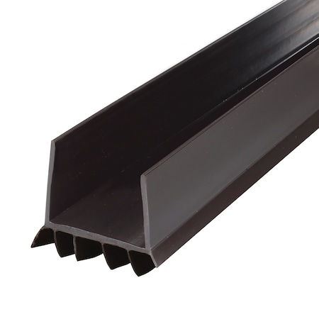 M-D Building Products 36 in. Brown Vinyl CINCH U-Shape Slide-On Under Door Seal 43337