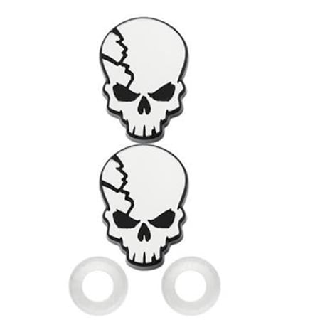 Strike3 82550 Skull Design Fastener Caps, Chrome ST1584342