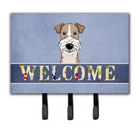 Carolines Treasures Wire Haired Fox Terrier Welcome Leash and Key Holder BB1433TH68