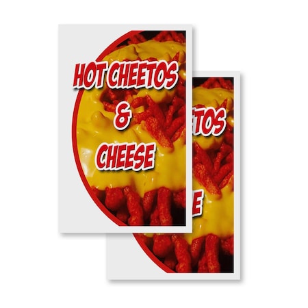Signmission Hot Cheetos & Cheese, Vinyl Decals Only 24 Inch x 36 Inch, Vinyl Decal, 2PK DSB-2436-2PACK-Hot Cheetos & Cheese