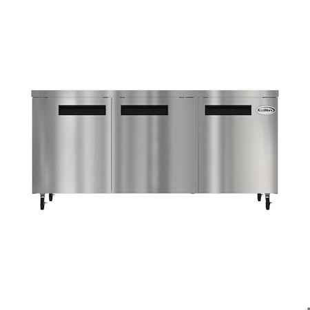Koolmore 72 in. Three Door Commercial Undercounter Refrigerator 18 cu. ft. KM-UCR-3DSS KM-UCR-3DSS