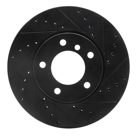Dynamic Friction Co DFC Brake Rotor - Drilled and Slotted - Black 633-31067R