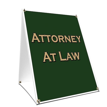 Signmission Attorney At Law, 24 Inch x 18 Inch A-frame Yard Sign, Plastic Sign SBC-1824-Attorney At Law