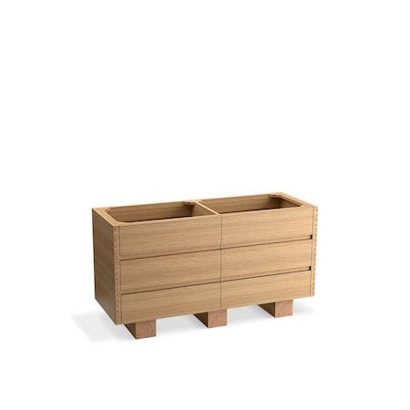Kohler Bathroom Vanities without Top, Freestanding, Stratified Oak, Brown, 61.02 in W 32299-STT