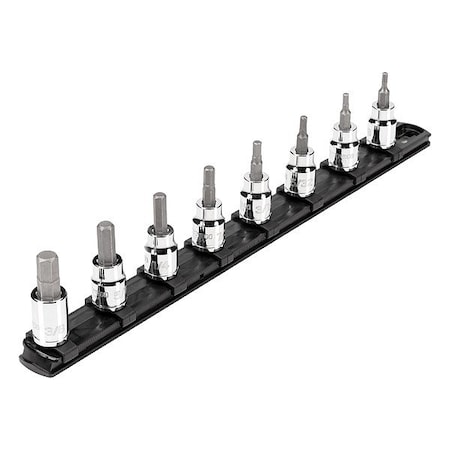 Tekton Socket Set, Steel, 13 1/4 in L SHB91106