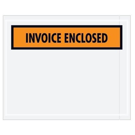 Bubblefast 4 1/2 x 5 1/2'' Orange Panel ''Invoice Enclosed'' Envelopes, 1000PK BFPL13