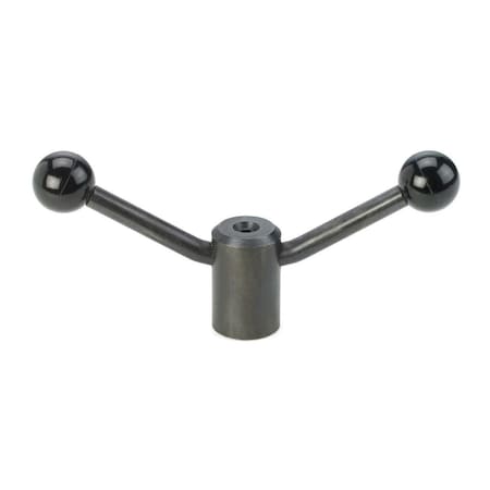 Morton Double-Offset Steel Clamping Handles, Solid Hub, 7/8in Hub Dia, 4-3/4in Handle CH-14
