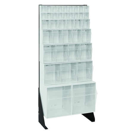 Quantum Storage Systems 48in SINGLE SIDE UNIT W/7 WHITE TILT BINS QFS148-38WT