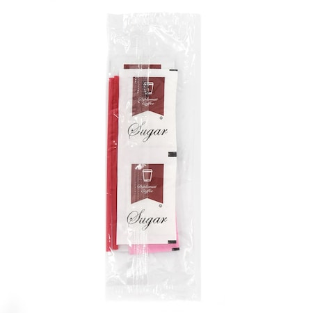 Vistapak Condiment Kit 2sug 2sugsub 2crm 2strstk 500cs, 500PK C-CK-222020-C500